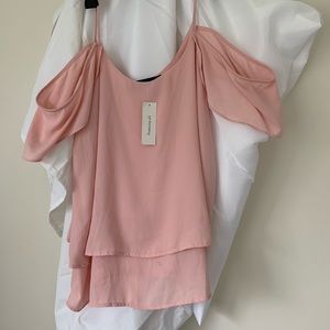 NWT Blue Rain Off Shoulder Top